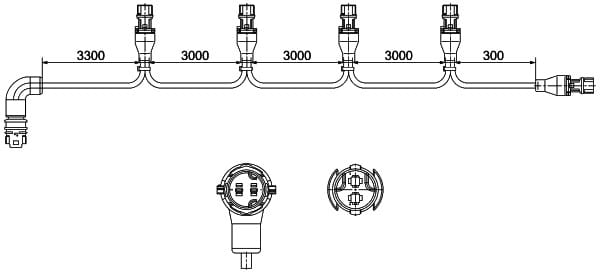 Connecting Καλώδιοside marker light EasyConn HELLA 8KB340820421