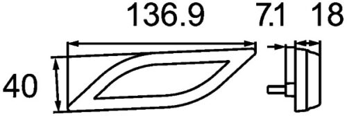 Συμπληρωματικό φλας Style LED 24V 12V HELLA 2BM013338051 - Image 2