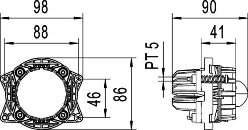 Σποτ Φανάρι Μπροστινό Συμμετρικό LED Modul 60 12V HELLA 1KL998670051 - Image 2