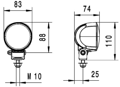 Προβολέας Εργασίας LED Modul 70 Gen. 3.2 12V 24V HELLA 1G0996576041 - Image 3