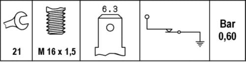 Βαλβίδα Πίεσης 12V Peugeot 206 Hatchback (2A C) HELLA 6ZF007393001 - Image 3