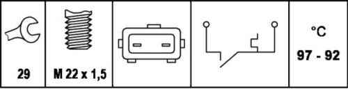 Βαλβίδα Βεντιλατέρ 12V Blade Terminal Peugeot 206 Hatchback (2A C) HELLA 6ZT007801051 - Image 3