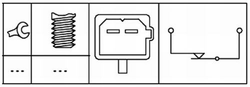 Διακόπτηςclutch control (engine timing) 12V Fiat 500 (312_) HELLA 6DD179465101 - Image 2