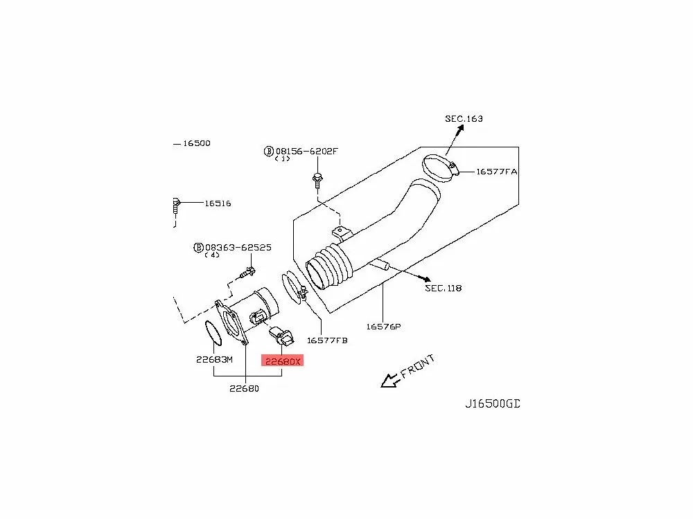 ΑΙΣΘΗΤΗΡΑΣ MAF (ΜΕΤΡΗΤΗΣ ΜΑΖΑΣ ΑΕΡΑ) NISSAN NOTE