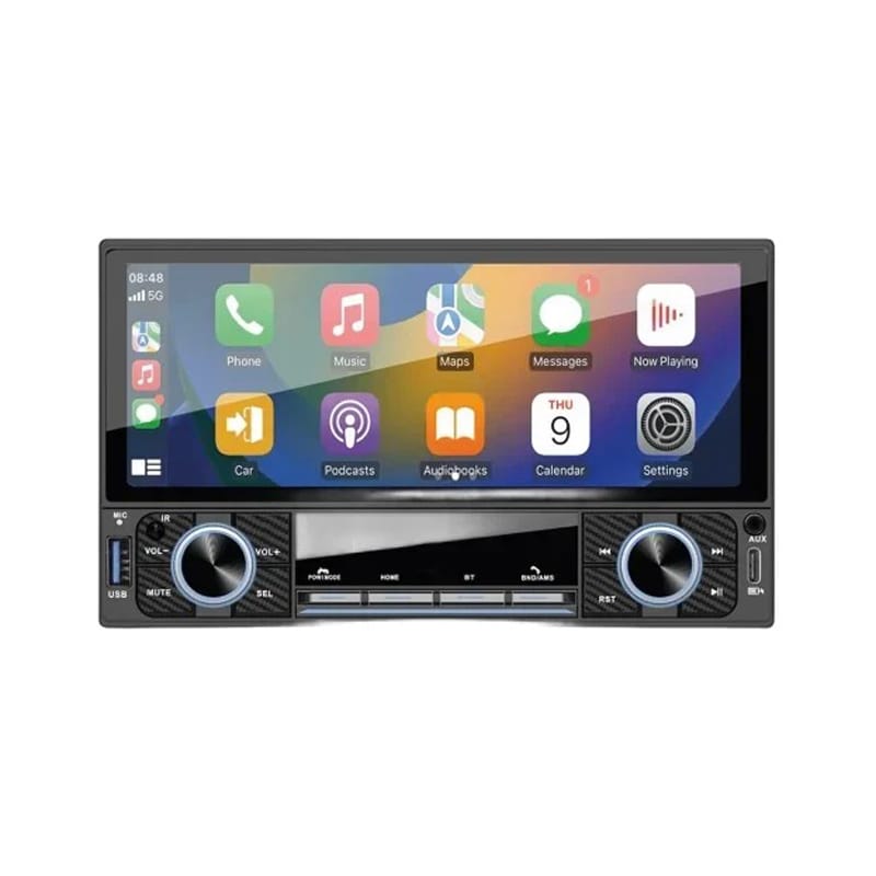 ηχοσύστημα αυτοκινήτου PerVoi CTC-6821 1DIN με οθόνη αφής 6.8 ιντσών Bluetooth USB – μπροστινή προβολή