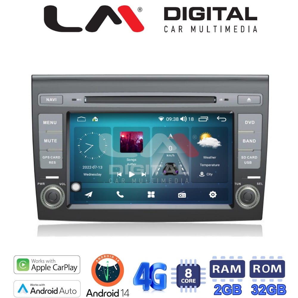 Οθόνη Multimedia (OEM Screen) για Fiat