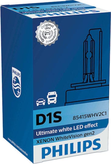 Λάμπα Xenon D1S Philips 85415WHV2C1 5000K – WhiteVision Gen2 HID για προβολέα οχήματος