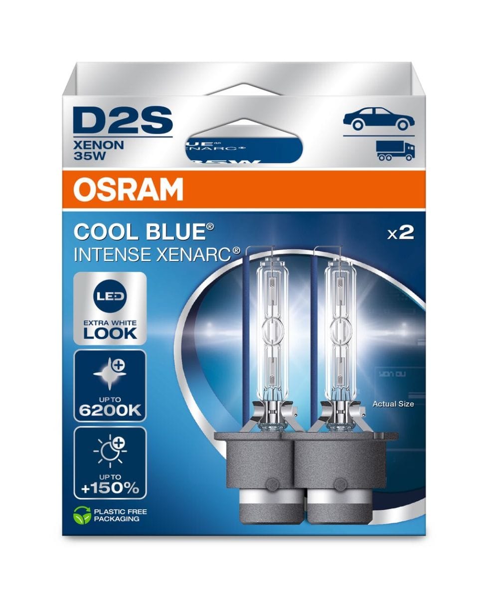 λάμπες Xenon D2S OSRAM 66240CBN‑2HB 6200K μπροστινή όψη