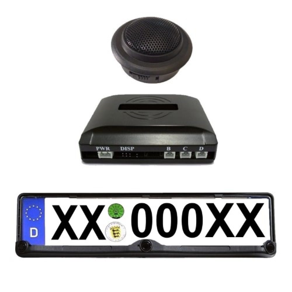 Σύστημα Παρκαρίσματος Πλαισίου Πινακίδας 12V με 3 Αισθητήρες & Buzzer (Μόνο Ήχος)