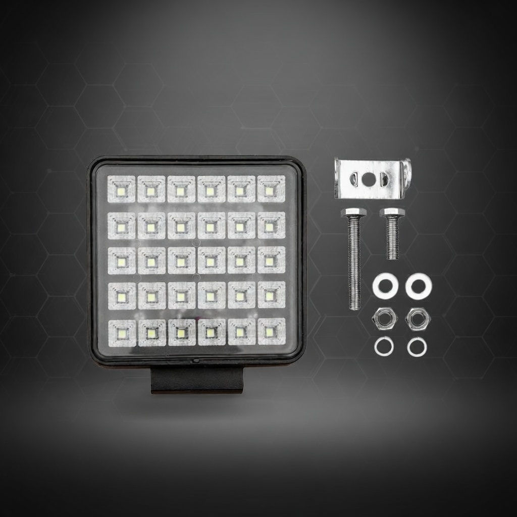 Προβολέας LED εργασίας 48W 12-30V με ενσωματωμένο διακόπτη ON-OFF 111x124mm για φορτηγά και αγροτικά μηχανήματα