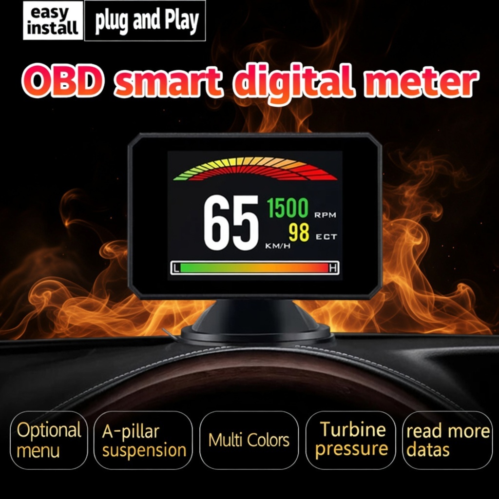 HUD οθόνη διαγνωστικού OBD II P16 WEP WOB0016 με TFT LCD για εμφάνιση δεδομένων οχήματος