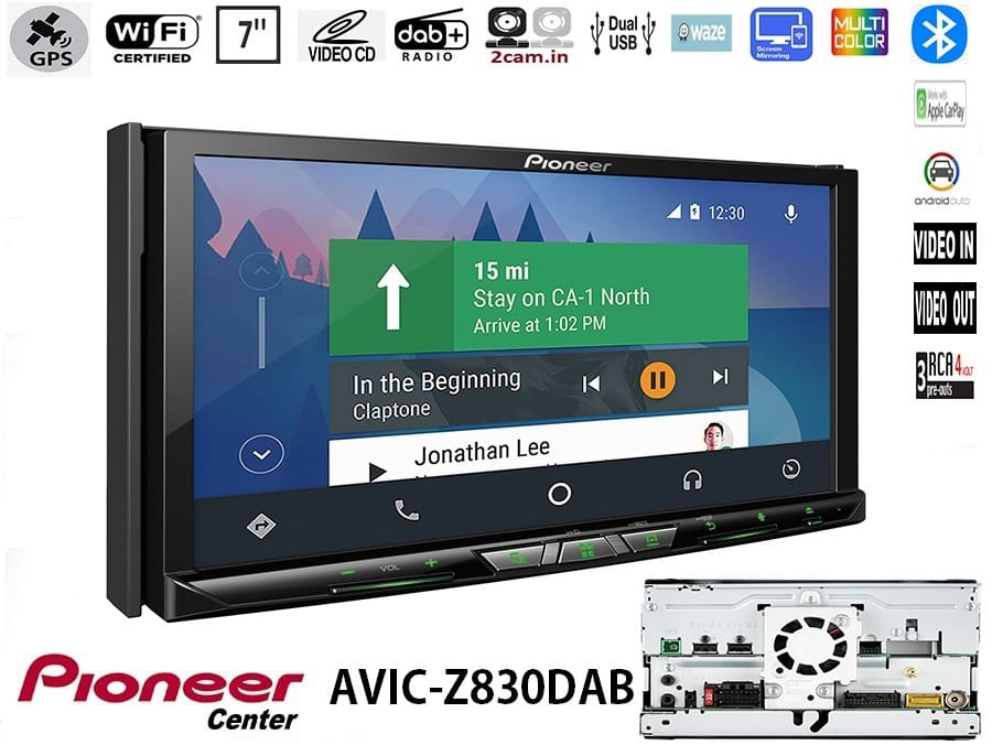 Pioneer AVIC-Z830DAB - 2DIN / Multi-touch 7'' / DVD / NAVI / Wi-Fi / Ασύρματο Apple CarPlay / Android Auto