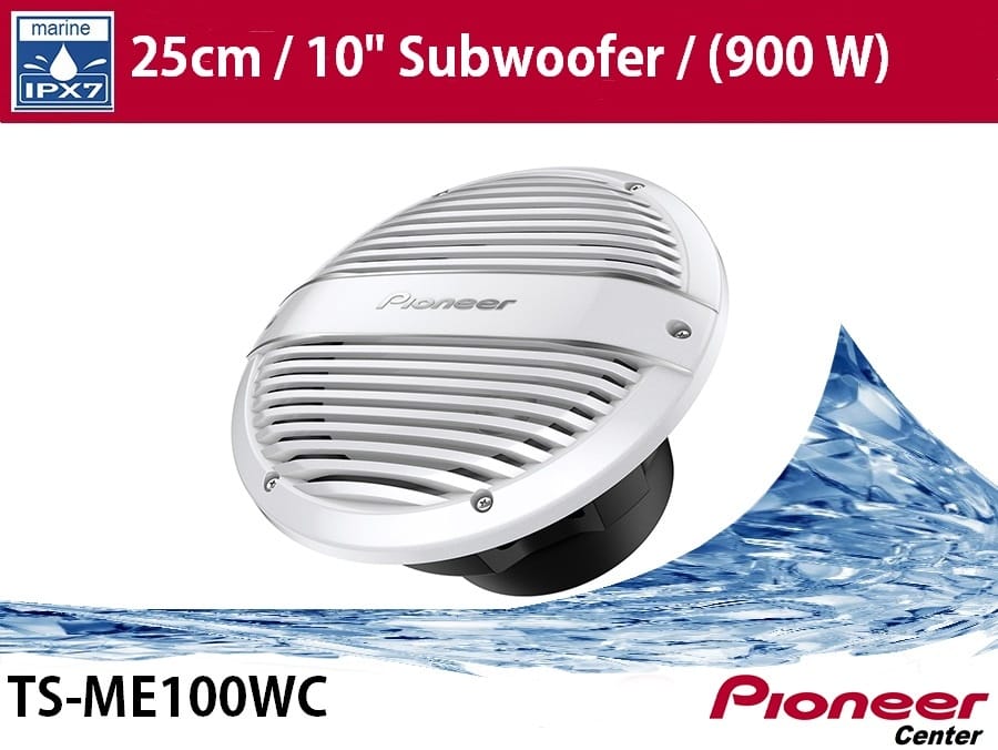 Pioneer TS-ME100WC Marine Sub 10'' 25cm 900W Λευκό