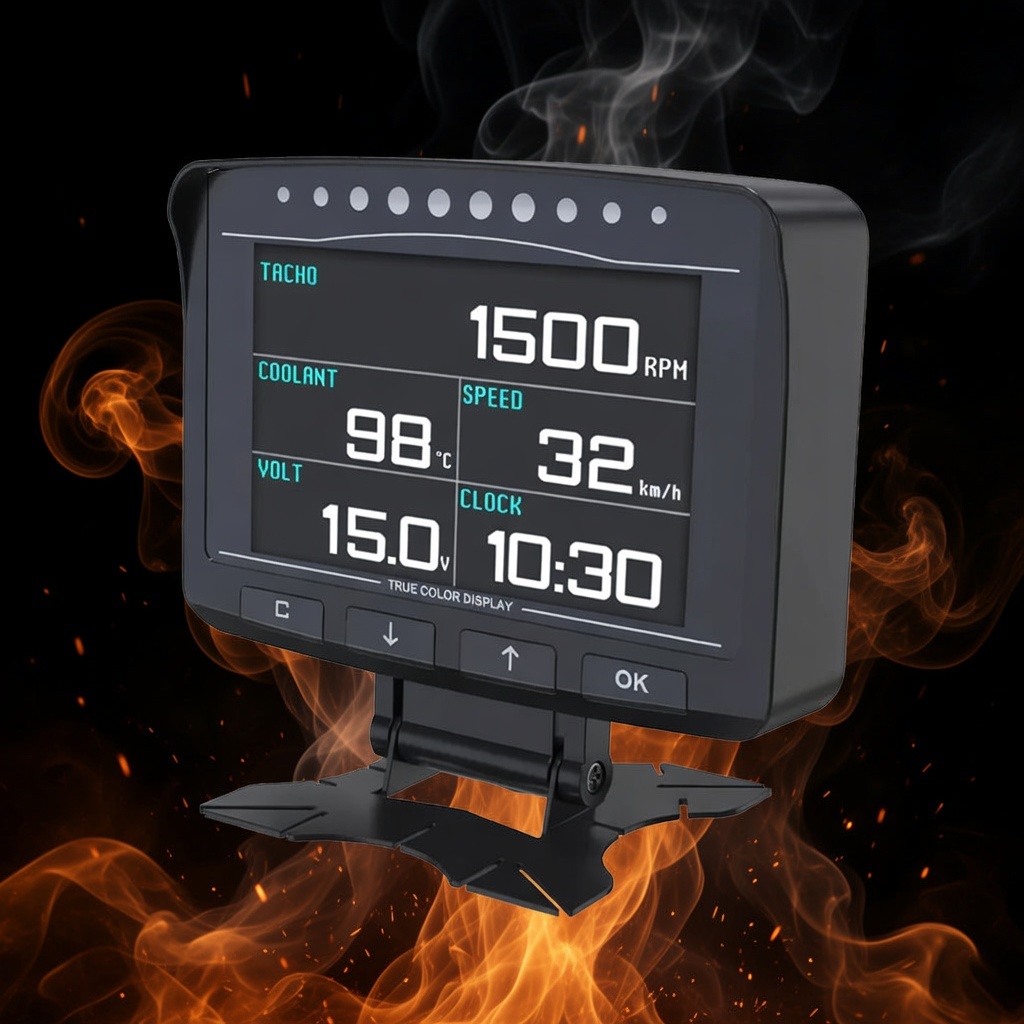 Διαγνωστικό AUTOOL X50PRO OBD II με ενδείξεις κινητήρα και δεδομένα οχήματος