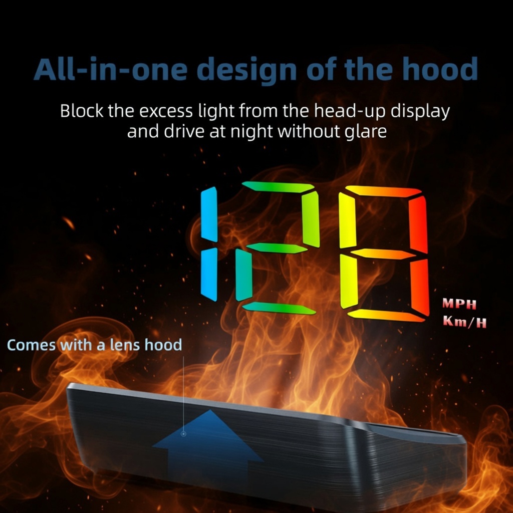 Οθόνη HUD M4 για παρμπρίζ με OBD II και GPS και ένδειξη ταχύτητας