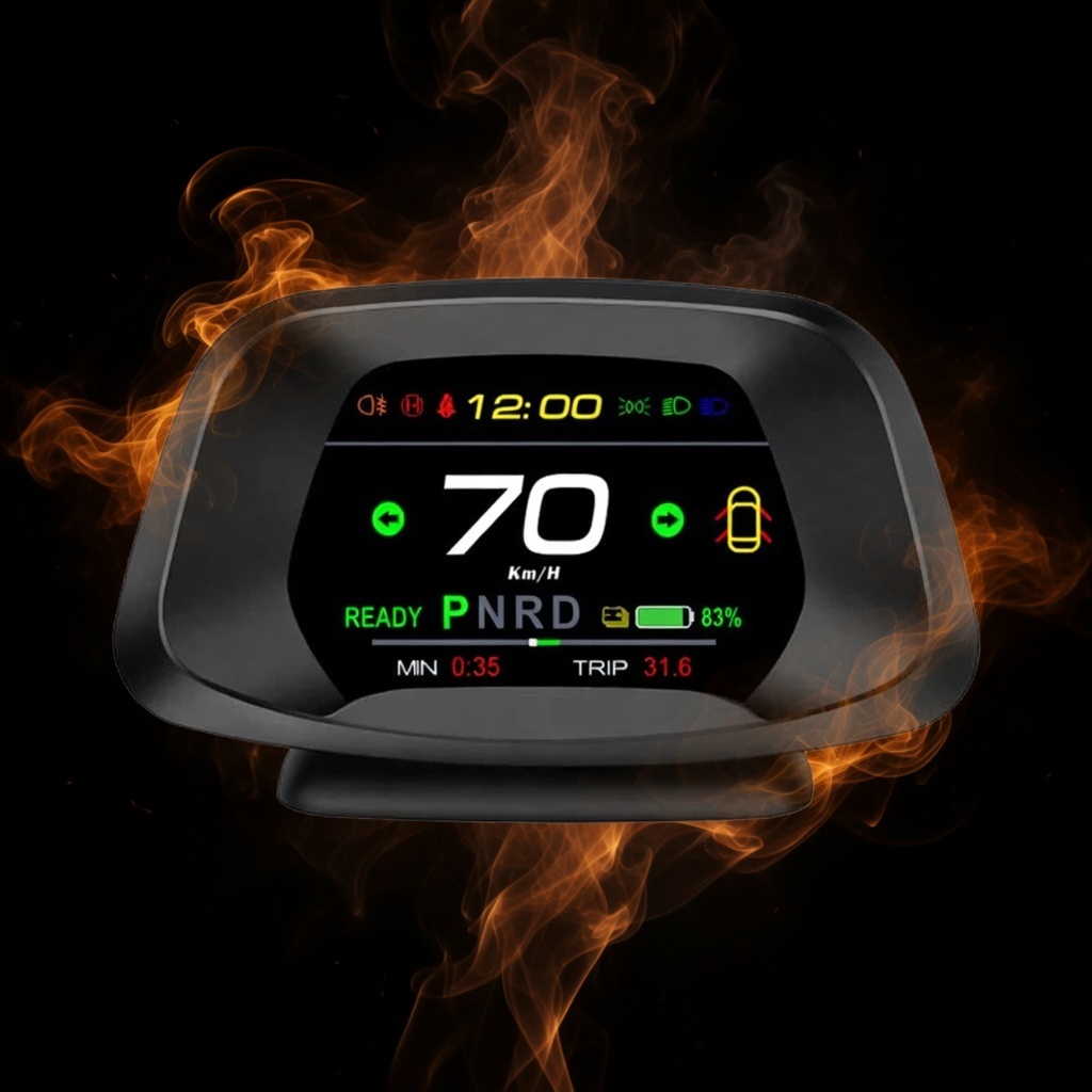 Οθόνη HUD T19 για Tesla Model 3 και Model Y με LCD display και ενδείξεις οδήγησης