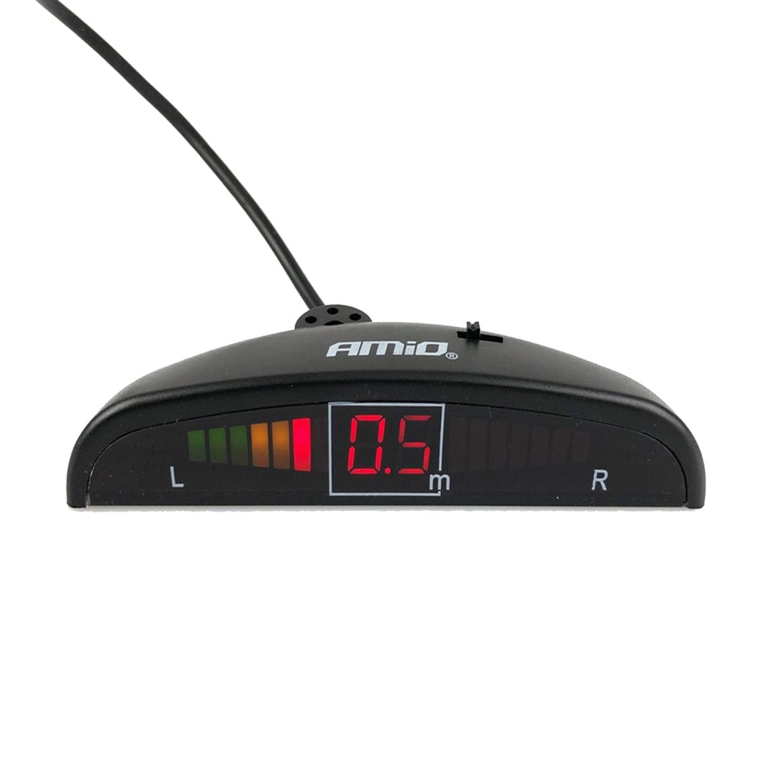 Amio Οθόνη LED Universal Συστήματος Παρκαρίσματος 12V Slim 99x20x26mm Buzzer - 1 τεμ.