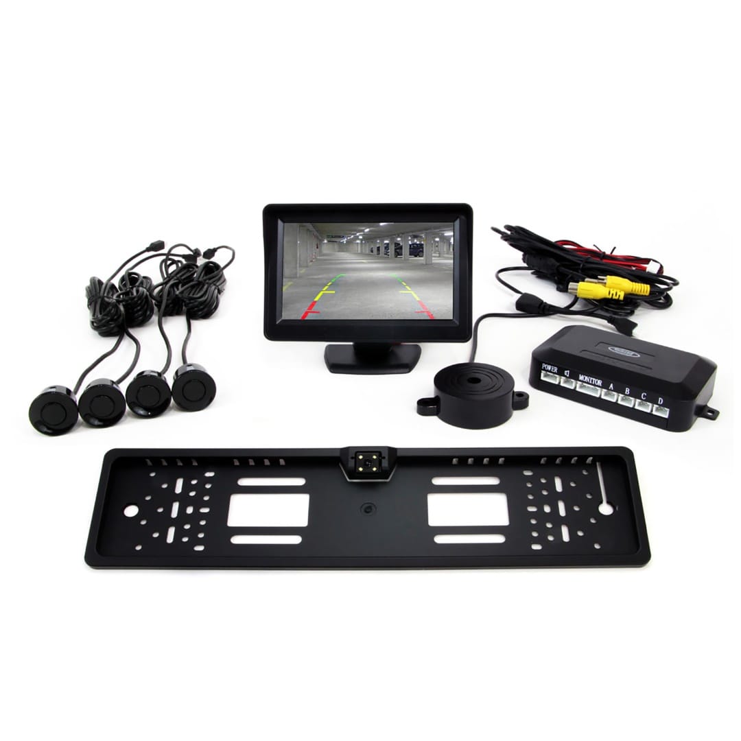 Amio Σύστημα Παρκαρίσματος 4 Αισθητήρες Μαύροι 22mm Κάμερα CAM-402 Νυχτερινή TFT 4.3 - 1 σετ
