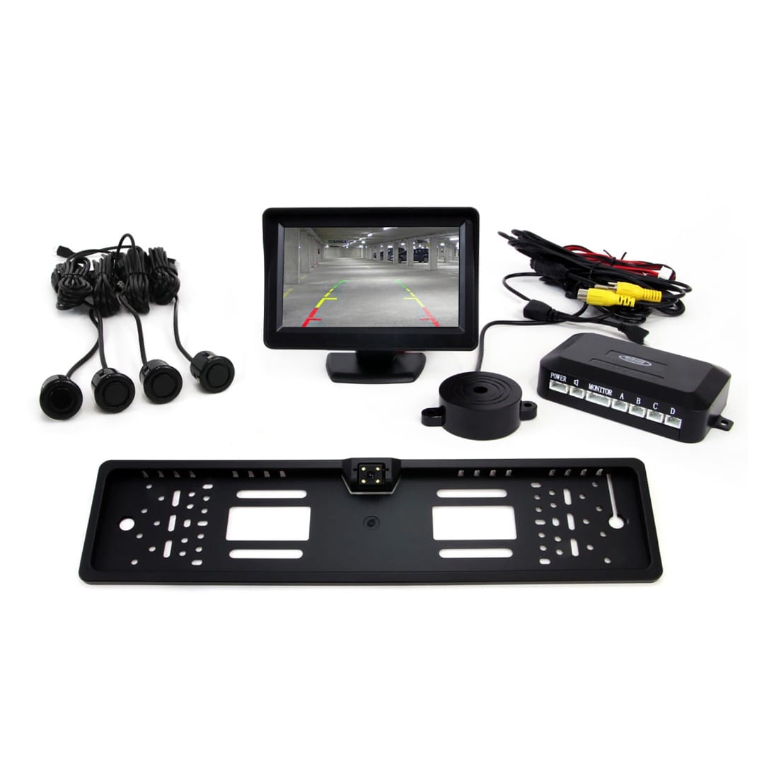 Amio Σύστημα Παρκαρίσματος GOLD 4 Αισθητήρες 18mm Κάμερα CAM-402 LED Νυχτερινή TFT 4.3 - 1 σετ