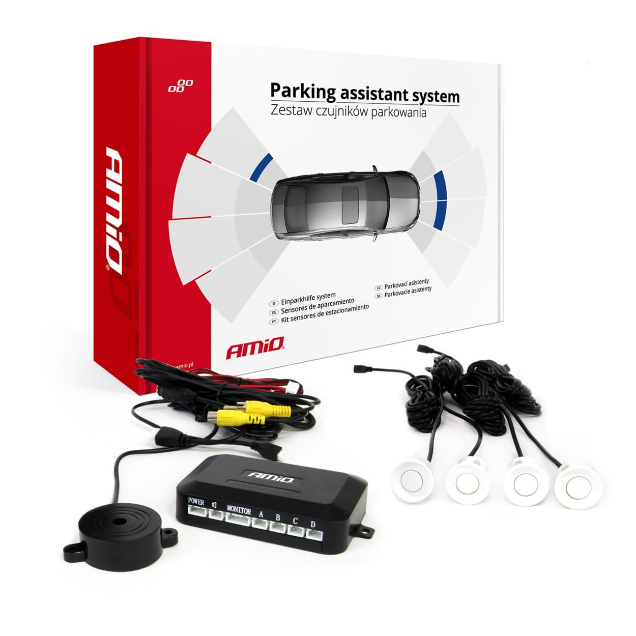 Amio Αισθητήρας Παρκαρίσματος PS Visible Ορατός 22mm Λευκός AMiO - 1 τεμ.