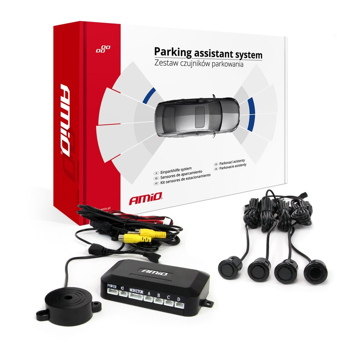 Amio Αισθητήρας Παρκαρίσματος PS Visible Ορατός 18mm Μαύρος Sport AMiO - 1 τεμ.