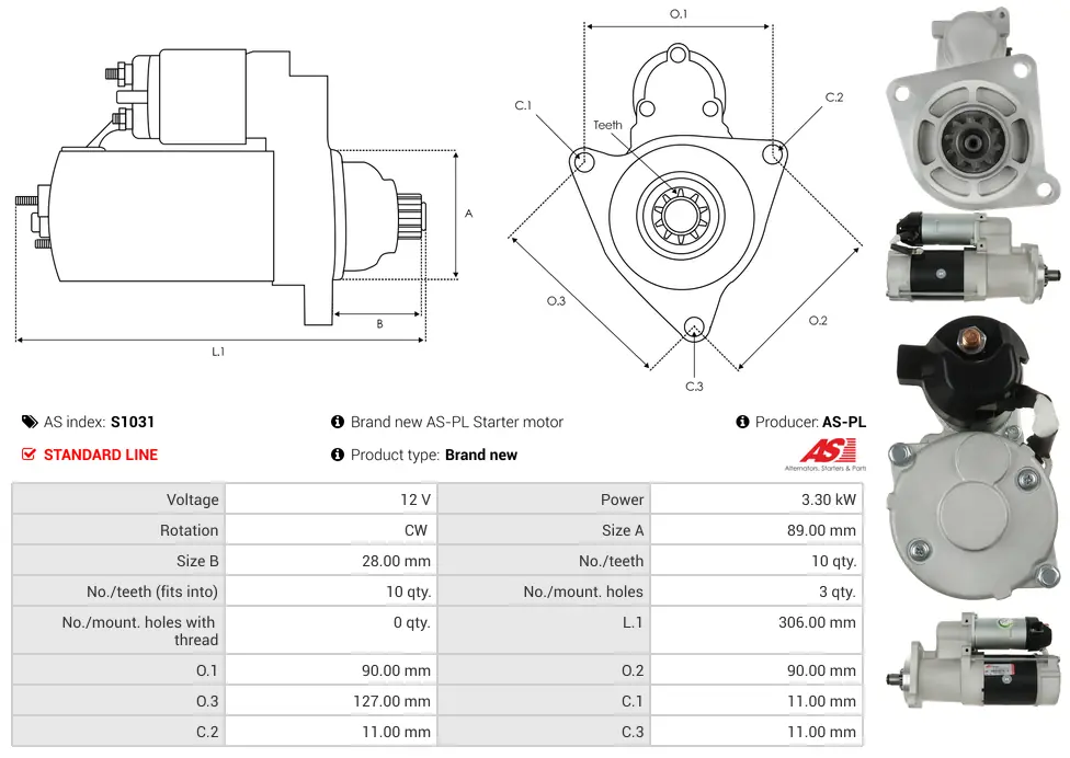 Μίζα Cummins Engine 3.9 - 12V AS-PL (S1031) 5 Μίζα Cummins Engine 3.9 - 12V AS-PL (S1031) - Image 5