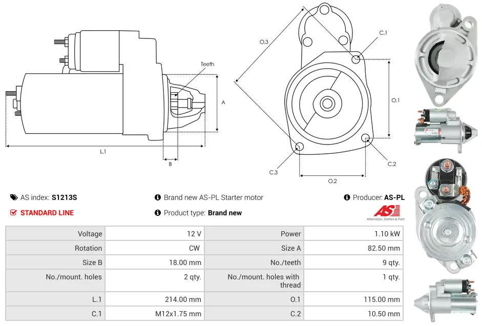 Μίζα Chevrolet Captiva, Citroën C3 I - 12V AS-PL (S1213S) 5 Μίζα Chevrolet Captiva, Citroën C3 I - 12V AS-PL (S1213S) - Image 5