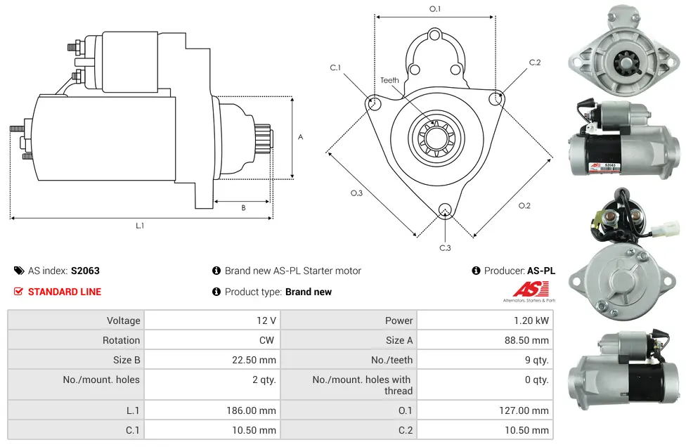 Μίζα Isuzu - 12V AS-PL (S2063) 5 Μίζα Isuzu - 12V AS-PL (S2063) - Image 5