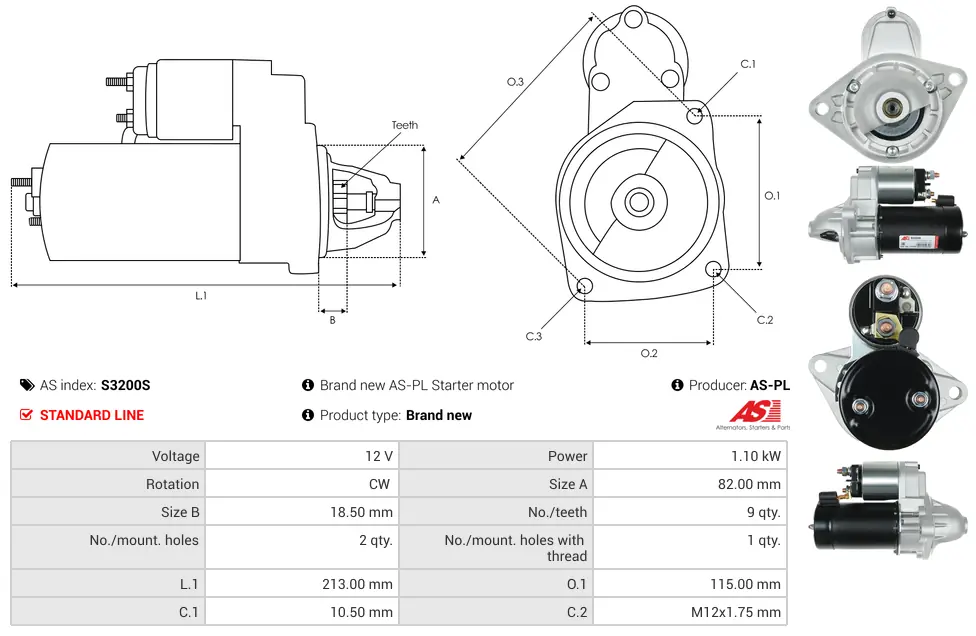 Μίζα Chevrolet Ipanema 2.0, Hyundai Accent I - 12V AS-PL (S3200S) 5 Μίζα Chevrolet Ipanema 2.0, Hyundai Accent I - 12V AS-PL (S3200S) - Image 5