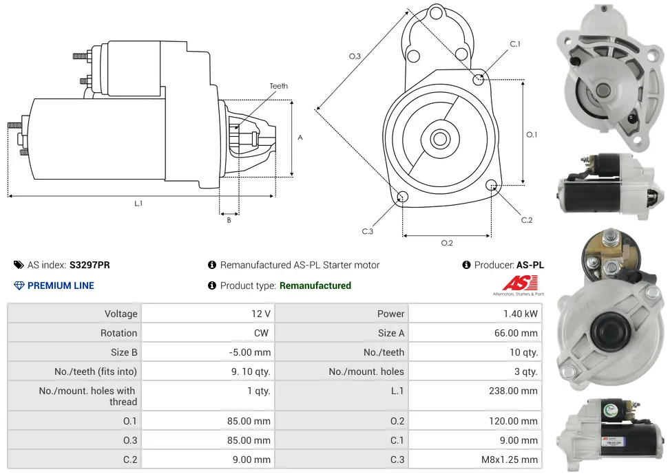 Μίζα Citroën Ax, Nissan Micra II - 12V AS-PL (S3297PR) 5 Μίζα Citroën Ax, Nissan Micra II - 12V AS-PL (S3297PR) - Image 5