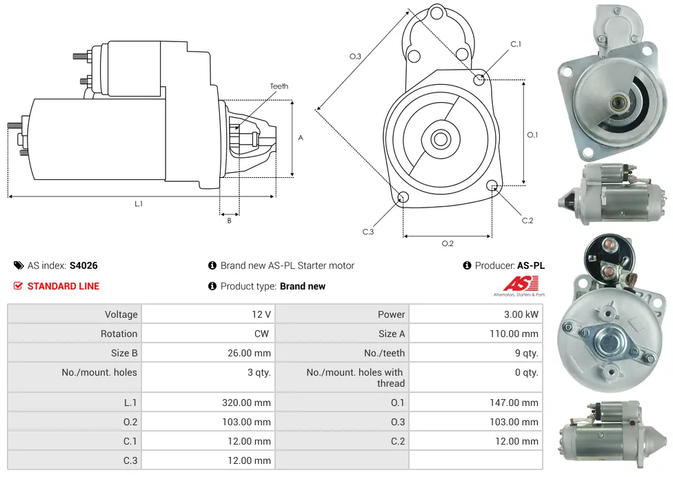 Μίζα Agrifull 65 3.6, AIFO - 12V AS-PL (S4026) 5 Μίζα Agrifull 65 3.6, AIFO - 12V AS-PL (S4026) - Image 5