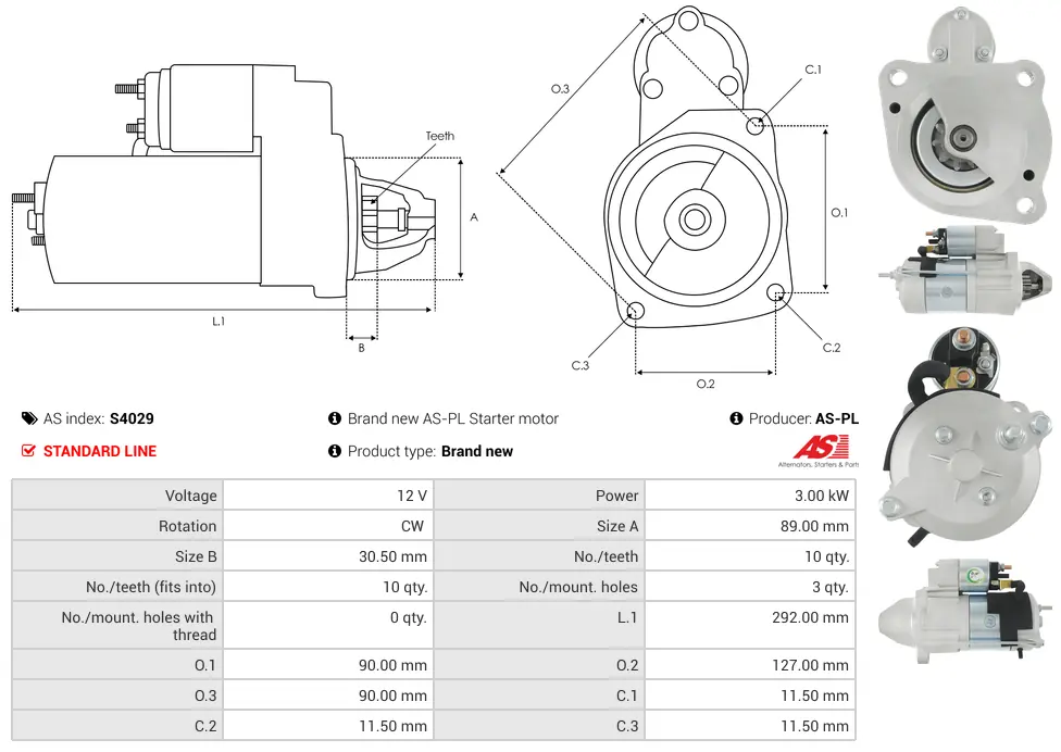 Μίζα Atlas Copco Qas 100 4.4, Case Ih Cs 68 - 12V AS-PL (S4029) 5 Μίζα Atlas Copco Qas 100 4.4, Case Ih Cs 68 - 12V AS-PL (S4029) - Image 5