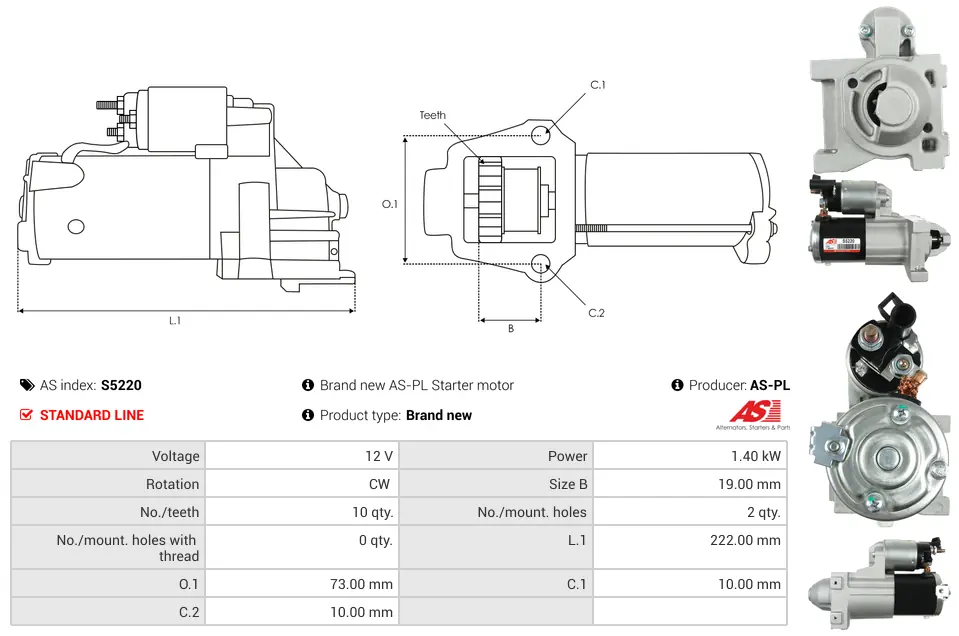 Μίζα Chevrolet Camaro 6.2 - 12V AS-PL (S5220) 5 Μίζα Chevrolet Camaro 6.2 - 12V AS-PL (S5220) - Image 5