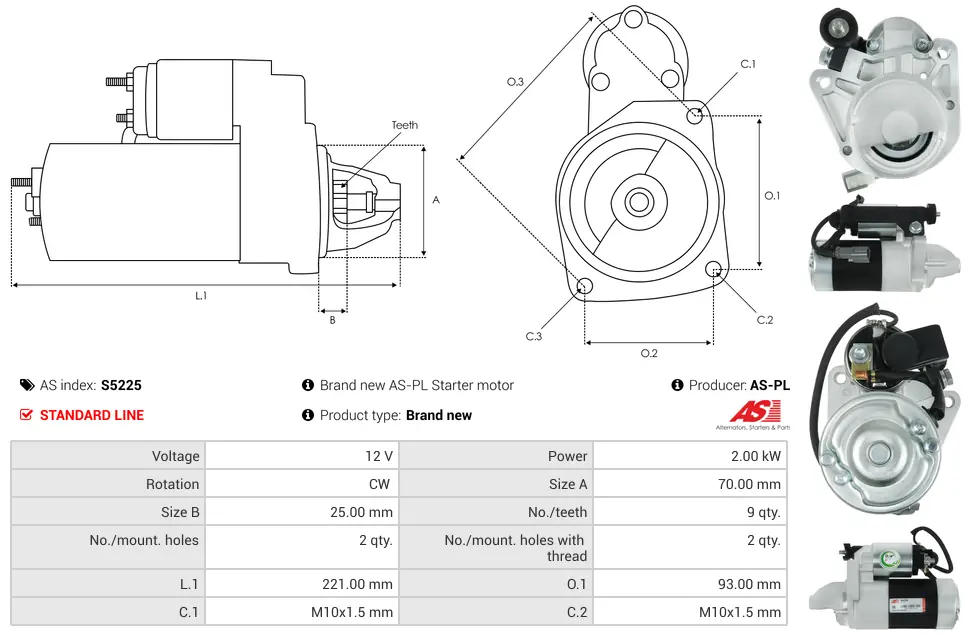 Μίζα Infiniti Fx 50 Awd, Nissan Armada 5.6 - 12V AS-PL (S5225) 5 Μίζα Infiniti Fx 50 Awd, Nissan Armada 5.6 - 12V AS-PL (S5225) - Image 5