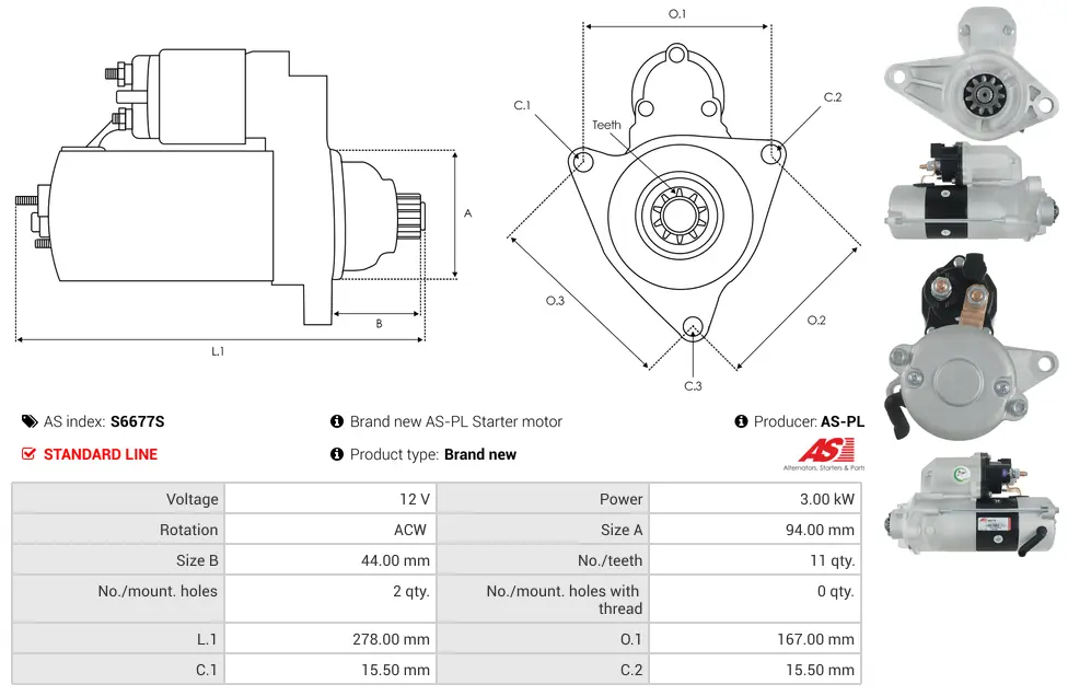 Μίζα Isuzu N Npr-Hd - 12V AS-PL (S6677S) 5 Μίζα Isuzu N Npr-Hd - 12V AS-PL (S6677S) - Image 5