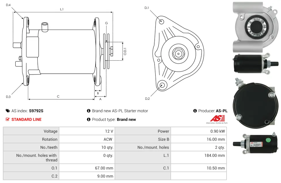 Μίζα John Deere LT150, Scotts S2348 - 12V AS-PL (S9792S) 5 Μίζα John Deere LT150, Scotts S2348 - 12V AS-PL (S9792S) - Image 5